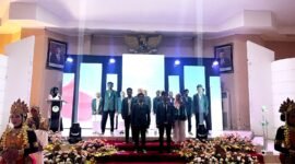 Suasana pelantikan pengurus ormawa Fasya, IAIN Madura.
