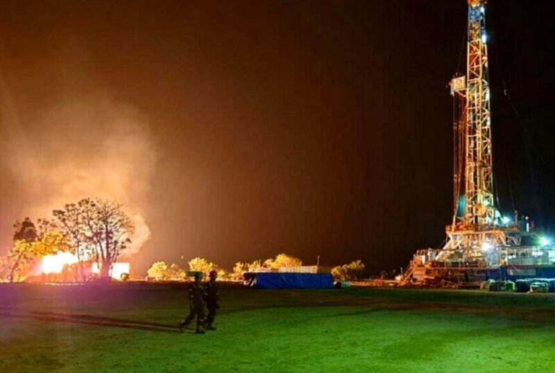 Lapangan eksplorasi gas di Desa Tanjung, Kecamatan Saronggi, Sumenep. (ISTIMEWA)