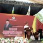 Ketua KPU Sampang Aliyanto menyampaikan sambutan saat deklarasi kampanye damai Pilkada serentak 2024.