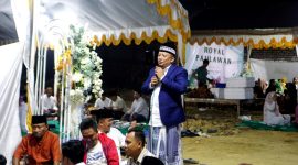 CEO PT. Royal Grup H. Muhammad Mukit,. ST,. MT menyampaikan sambutan saat launching Perumahan Royal Pahlawan.