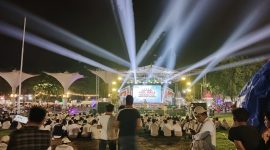 Suasana Puncak Apel Siaga Pengawasan Pemilihan 2024 di Kabupaten Sampang.