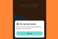 Tangkapan layar saat aplikasi Wondr by BNI tidak bisa diakses.