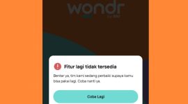 Tangkapan layar saat aplikasi Wondr by BNI tidak bisa diakses.