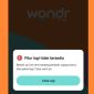 Tangkapan layar saat aplikasi Wondr by BNI tidak bisa diakses.