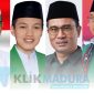Dari kiri: Calon Bupati Sampang KH. Muhammad bin Muafi Zaini, Calon Bupati Sumenep KH. Ali Fikri, Calon Bupati Bangkalan Mathur Husyairi, Calon Bupati Pamekasan KH. Muhammad Baqir Aminatullah. (DOK. KLIK MADURA)