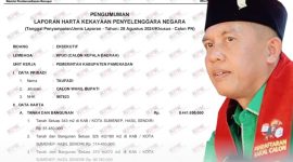 Kolase foto Taufadi dan LHKPN yang dirilis KPK. (DOK. KLIKMADURA)