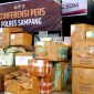 Puluhan kardus berisi rokok bodong ditunjukkan kepada awak media saat pres rilis di Mapolres Sampang, Senin (3/2/2025). (FOTO: MUKSIN IKSAN / KLIKMADURA)