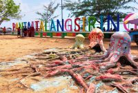 Penampakan destinasi wisata Pantai Talang Siring ketika baru direnovasi beberapa tahun lalu. (DOK. KLIKMADURA)
