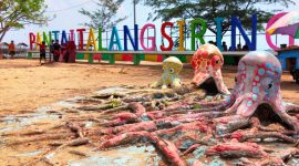 Penampakan destinasi wisata Pantai Talang Siring ketika baru direnovasi beberapa tahun lalu. (DOK. KLIKMADURA)