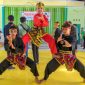 Santri IBS PKMKK berselebrasi usai mengikuti Porseni Kemenag Pamekasan.