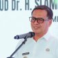 Pj Bupati Pamekasan Masrukin saat menghadiri kegiatan di RSUD Slamet Martodirdjo Pamekasan. 
