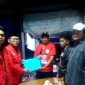 Ketua FKPPN Pamekasan Miskari menyerahkan permohonan advokasi secara tertulis kepada DPD GMNI Jawa Timur.
