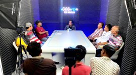 Sejumlah PKL eks Stasiun PJKA Pamekasan saat siniar dalam program Catatan Pena Klik Madura.