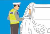 Gambar animasi polisi menyetop pengendara. (hukumonline.com)