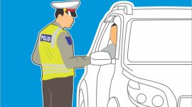 Gambar animasi polisi menyetop pengendara. (hukumonline.com)