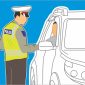Gambar animasi polisi menyetop pengendara. (hukumonline.com)