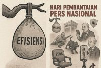 Ilustrasi hari pembantaian pers nasional. (gambar ini hasil buatan AI)