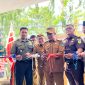 Bupati Pamekasan KH. Kholilurrahman didampingi Sekkab Masrukin, Kepala Dispusip Achmad Sjaifudin dan perwakilan Forkopimda Pamekasan saat peresmian Perpusda M. Tabrani. (MOH. IQBALUL KHAVEI MZ / KLIKMADURA)