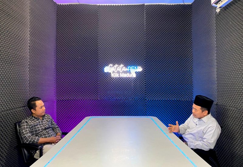 Rektor UIN Madura Dr. H. Saiful Hadi menjelaskan terkait sejumlah potensi yang direncanakan akan dikembangkan. (KLIKMADURA)
