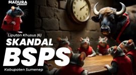 Ilustrasi liputan khusus skandal BSPS di Kabupaten Sumenep. (META AI yang Disempurnakan)