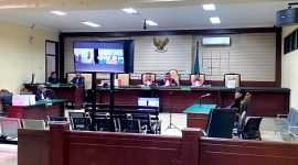 Suasana sidang putusan kasus proyek fiktif dana hibah Pemprov Jatim di PN Tipikor Surabaya pekan lalu. (KEJARI PAMEKASAN FOR KLIKMADURA)