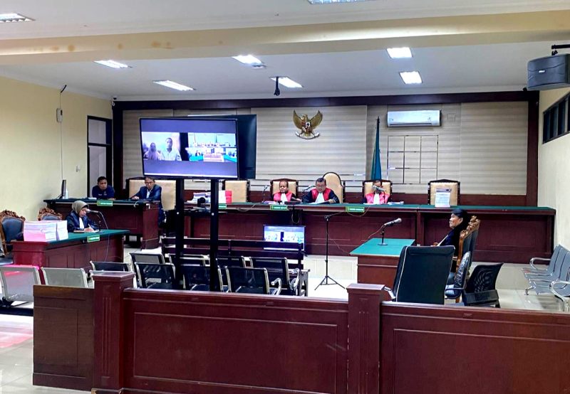 Suasana sidang putusan kasus proyek fiktif dana hibah Pemprov Jatim di PN Tipikor Surabaya pekan lalu. (KEJARI PAMEKASAN FOR KLIKMADURA)