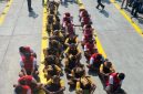 Belasan napi Lapas Kelas II-A Pamekasan saat persiapan dipindah ke Nusakambangan. (ISTIMEWA)