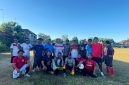 Para kepala desa yang tergabung dalam PKDI Pamekasan foto bersama usai latihan sepak bola di lapangan SMAN 3 Pamekasan. (LAILIYATUN NURIYAH / KLIKMADURA)