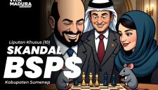 Ilustrasi liputan khusus dugaan skandal mega korupsi BSPS Sumenep. (META AI yang Disempurnakan)