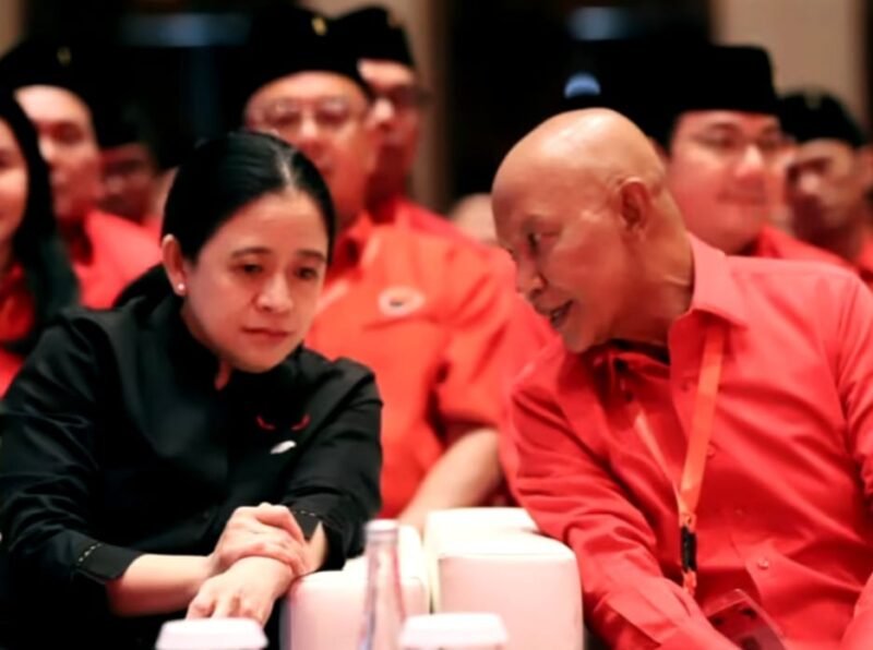MH. Said Abdullah berbincang dengan Ketua DPR RI Puan Maharani dalam acara bimtek PDI Perjuangan di Bali. (IG MH Said Abdullah)