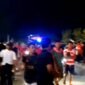 Suasana halaman Stadion Gelora Madura Ratu Pamellingan (SGMRP) saat terjadi kericuhan usai laga MU kontra Persis Solo, Sabtu (9/8/2025).