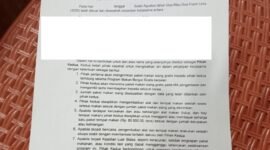 Foto surat perjanjian antara SDN Pasanggar I dengan penyedia MBG yang diterima redaksi KLIK MADURA.