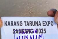 Foto kartu karcis pada saat Karang Taruna Expo Sampang 2025.