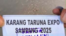 Foto kartu karcis pada saat Karang Taruna Expo Sampang 2025.