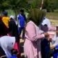 Suasana panik di SDN Kalowang V, Kecamatan Gayam, Pulau Sepudi akibat terjadi gempa. (ISTIMEWA)