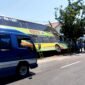 Kondisi bus Gunung Harta yang mengalami kecelakaan di Jalan Raya Camplong, Kabupaten Sampang. (KLIKMADURA)