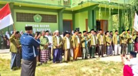 Ikatan Santri dan Alumni Salafiyah Syafi’iyah (IKSASS) Rayon Kangean saat menyampaikan penolakan terhadap tambang migas. (ISTIMEWA)