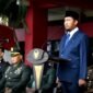 Bupati Sumenep Achmad Fauzi Wongsojudo saat memimpin upacara Hari Kesaktian Pancasila 2025. (KLIKMADURA)