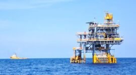 Anjungan PHE-12 milik PT. Pertamina Hulu Energi West Madura Offshore (PHE WMO) di perairan Kabupaten Bangkalan, Madura. (SUMBER FOTO: IG @phe.pertamina)