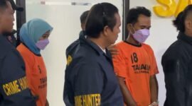 Mantan pasangan suami istri, Nawiski dan SA, tersangka dalam kasus pembunuhan berencana di area penambangan Batu Bata di Desa Lesong Daya, Kecamatan Batumarmar, Pamekasan. (DOK. KLIKMADURA)