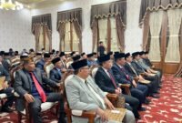Suasana pelantikan JPT Pratama di lingkungan Pemkab Pamekasan. (MOH. IQBALUL KHAVEI MZ / KLIKMADURA)