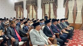Suasana pelantikan JPT Pratama di lingkungan Pemkab Pamekasan. (MOH. IQBALUL KHAVEI MZ / KLIKMADURA)