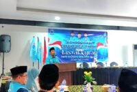 Ketua DPD Partai Gelora Indonesia Pamekasan, Mohammad Saedy Romli saat menyampaikan sambutan di acara internal partai. (DOK. KLIKMADURA)