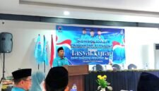 Ketua DPD Partai Gelora Indonesia Pamekasan, Mohammad Saedy Romli saat menyampaikan sambutan di acara internal partai. (DOK. KLIKMADURA)