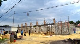 Proses pembangunan KDMP Desa Panempan, Kecamatan Kota, Kabupaten Pamekasan. (LAILIYATUN NURIYAH / KLIKMADURA)