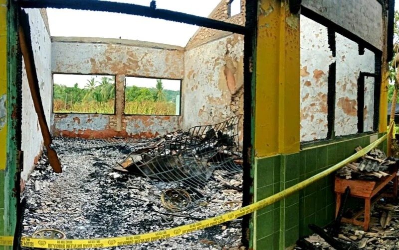 Kondisi SDN Potoan Daja 2 Pamekasan pasca terbakar beberapa waktu lalu (DOK. KLIK MADURA).