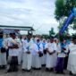 Sejumlah CJH KBIHU Al-Hilal Pamekasan saat mengikuti manasik beberapa waktu lalu. (ISTIMEWA)