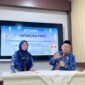 Pelaksana Tugas (Plt) Direktur RSUD Smart Pamekasan, dr. Syaiful Hidayat didampingi wakil direktur saat gelar konferensi pres. (MOH. IQBALUL KHAVEI MZ / KLIKMADURA)