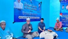 Pengurus DPD Partai Gelora Indonesia Pamekasan saat menggelar khotmul quran dan buka bersama pengurus. (ISTIMEWA)