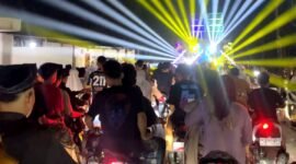 Suasana semarak takbir keliling menyambut Hari Raya Idulfitri 1447 H di Kecamatan Pakong. (MOH. IQBALUL KHAVEI MZ / KLIKMADURA)